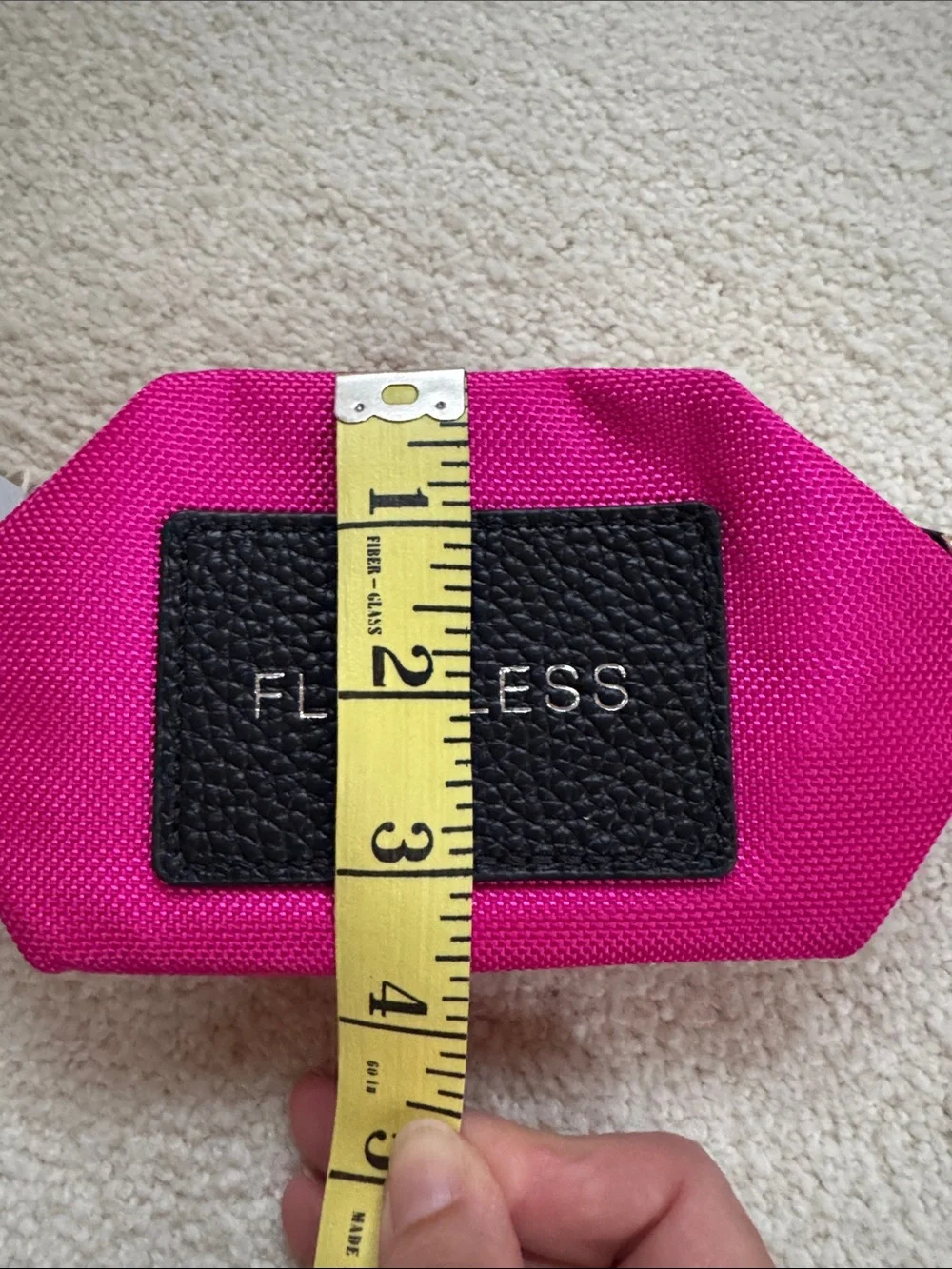 Boulevard Flawless Origami Pouch in Fuchsia with Navy